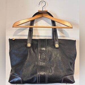 Marino Orlandi black leather shoulder bag or tote